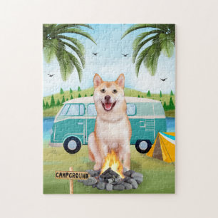 Shiba Inu Dog Camping Puzzle