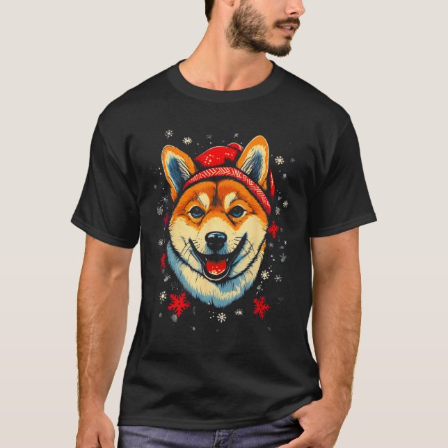 Shiba Inu Dog Christmas 1 T-Shirt (Vorderseite)