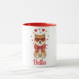 Shiba Inu dog coffee mug valentines day 2026 Tasse