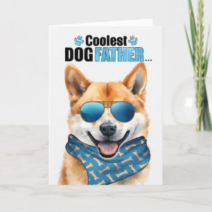 Shiba Inu Dog Coolster Vater Vatertag Feiertagskarte