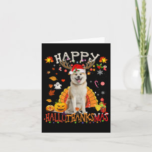 Shiba Inu Dog Halloween Weihnachtshund Happy Hallo Karte