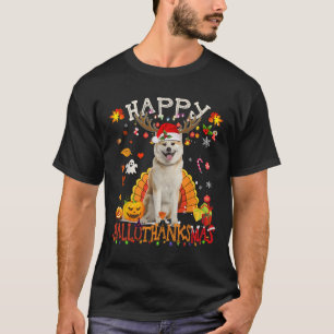 Shiba Inu Dog Halloween Weihnachtshund Happy Hallo T-Shirt