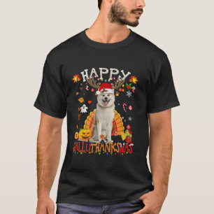 Shiba Inu Dog Halloween Weihnachtshund Happy Hallo T-Shirt