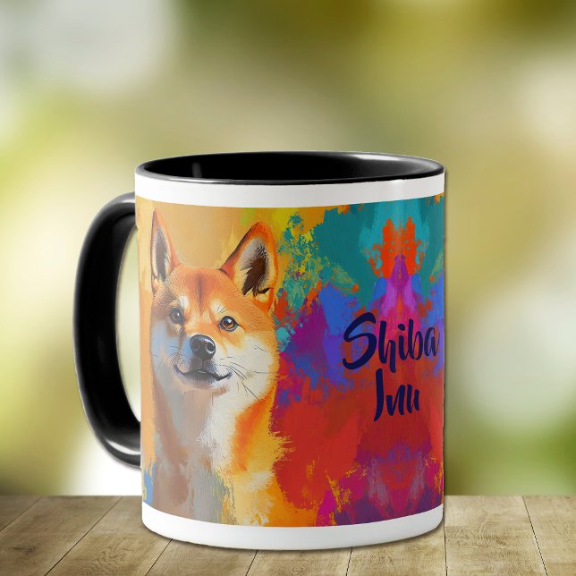 Shiba Inu Dog Impressionistischer Paint Tasse (Von Creator hochgeladen)