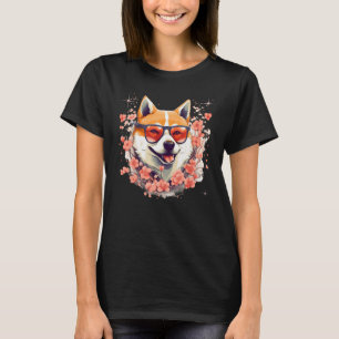 Shiba Inu Dog Japanischer Cherry Blossom Sakura Fl T-Shirt