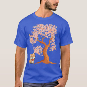 Shiba Inu Dog Japanischer Kirsche Niedlich Blossom T-Shirt