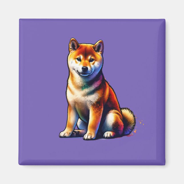 Shiba Inu Dog Magnet (Vorne)