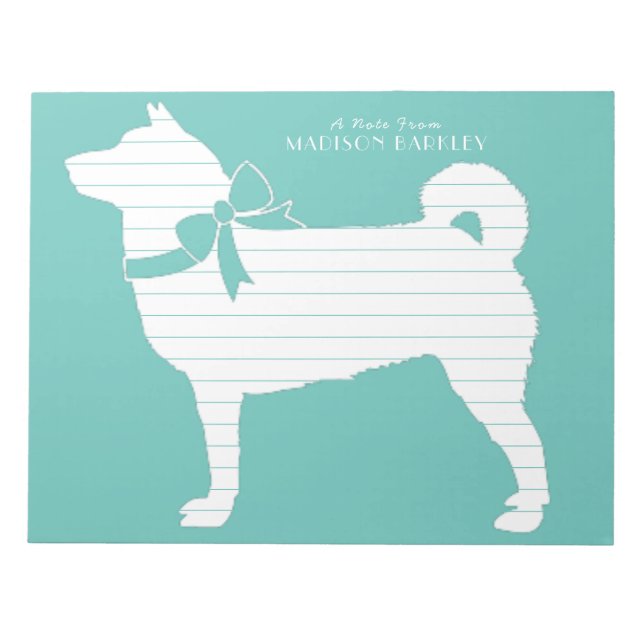 Shiba Inu Dog Puppy Notizblock (Vorderseite)