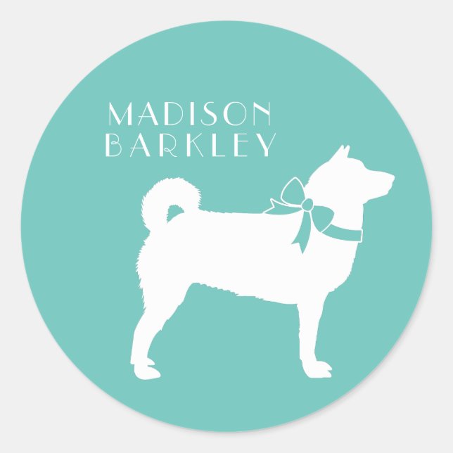 Shiba Inu Dog Puppy Runder Aufkleber (Vorderseite)