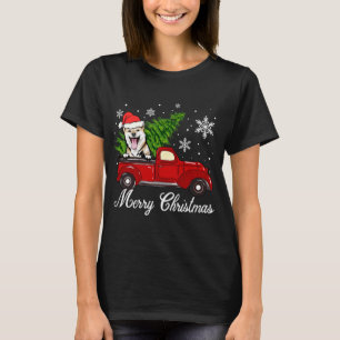 Shiba Inu Dog Riding Red Truck Weihnachtsdekoratio T-Shirt