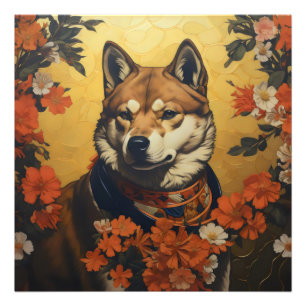 Shiba Inu Dog Samurai Fotodruck