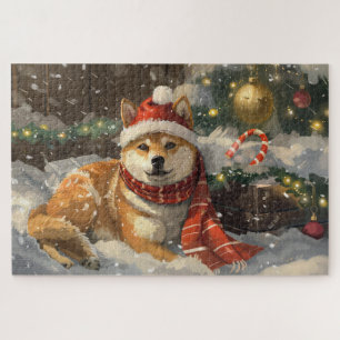 Shiba Inu Dog Weihnachtsfest Puzzle