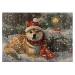 Shiba Inu Dog Weihnachtsfest Schneidebrett