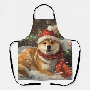 Shiba Inu Dog Weihnachtsfest Schürze