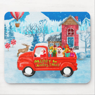 Shiba Inu Dog Weihnachtswagen Schnee Mousepad
