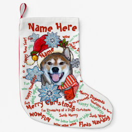 Shiba Inu Doge Weihnachtsweihnachtsgebäck Strumpf  Kleiner Weihnachtsstrumpf