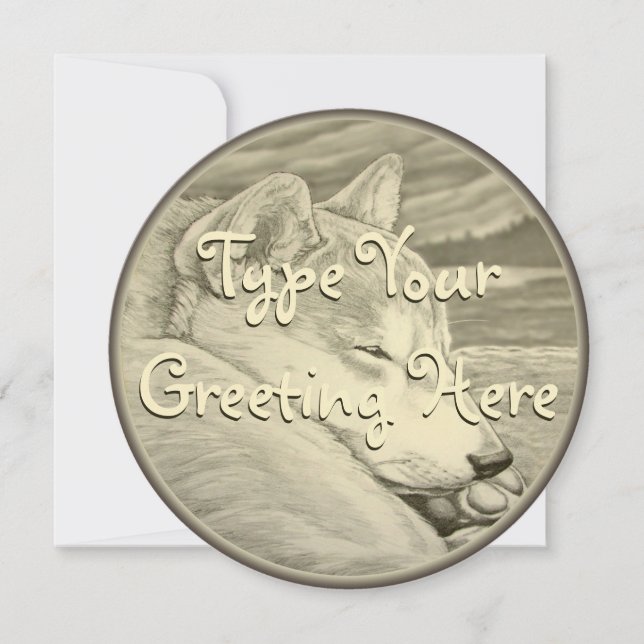 Shiba Inu Einladungen Personalisierte Shiba Inu Ka (Vorderseite)