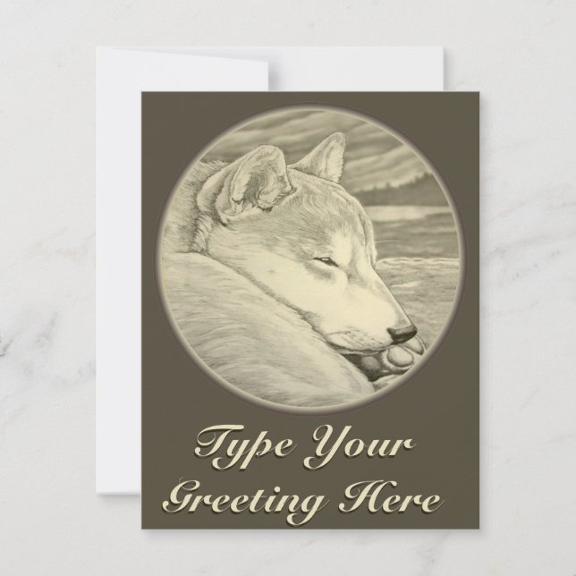 Shiba Inu Einladungen Personalisierte Shiba Inu Ka (Vorderseite)