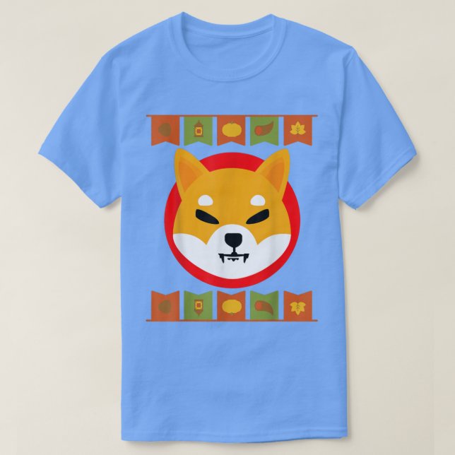 Shiba Inu Erntedank, Shib Token Crypto Hodl  T-Shirt (Design vorne)