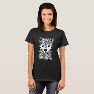Shiba Inu Face Graphic Art T - Shirt