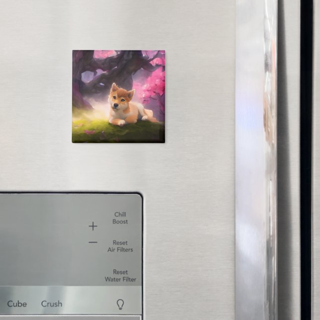 Shiba Inu Fantasy Anime Magnet (In Situ (Kühlschrank))