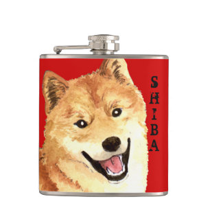 Shiba Inu-Farbblock Flachmann