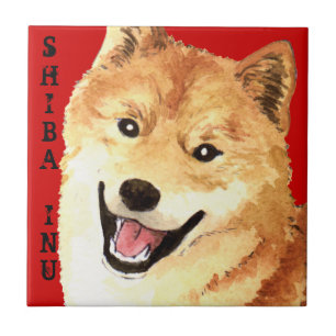 Shiba Inu-Farbblock Fliese