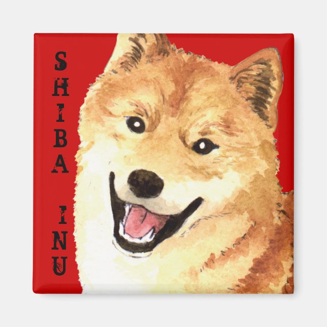 Shiba Inu-Farbblock Magnet (Vorne)