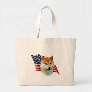 Shiba Inu Flag Jumbo Stoffbeutel