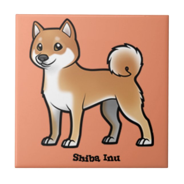 Shiba inu fliese (Vorderseite)