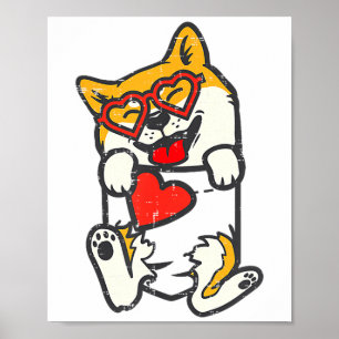 Shiba Inu Füße Tasche Herz Valentinstag Akita I Poster
