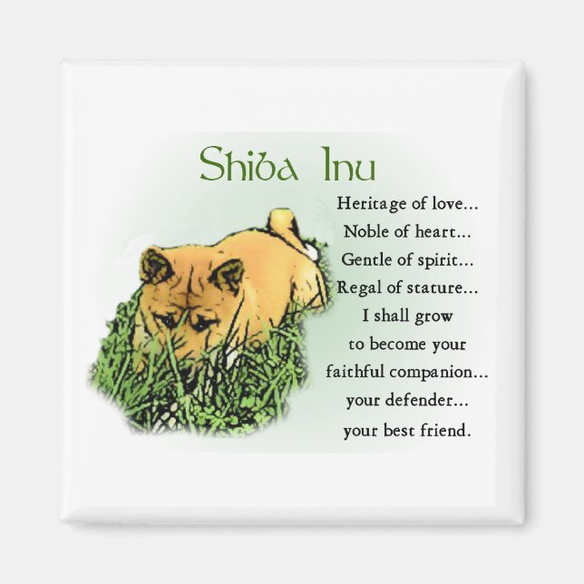 Shiba Inu Geschenke Magnet (Vorne)