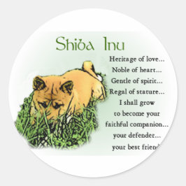 Shiba Inu Geschenke Runder Aufkleber