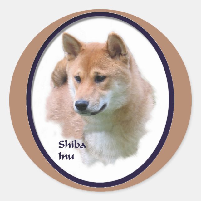 Shiba Inu Geschenke Runder Aufkleber (Vorderseite)
