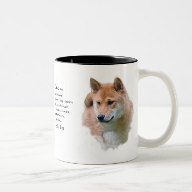 Shiba Inu Geschenke Zweifarbige Tasse (Rechts)