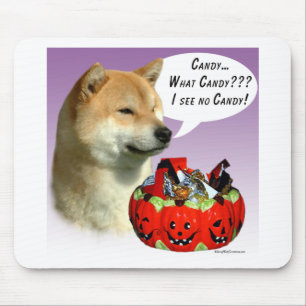 Shiba Inu Halloween Candy Mousepad