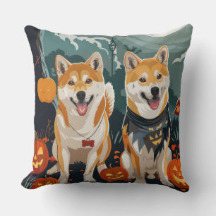 Shiba Inu Halloween Gruselig Kissen