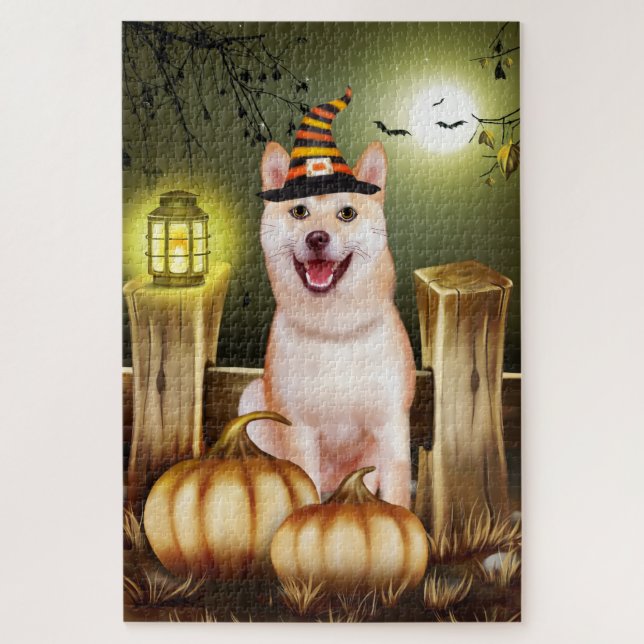 Shiba Inu Halloween Jigsaw Puzzle (Vertikal)