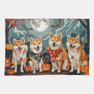 Shiba Inu Halloween Spooky Geschirrtuch