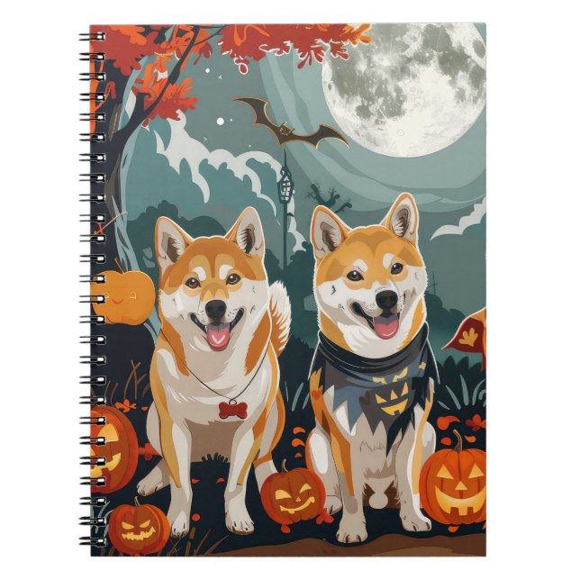 Shiba Inu Halloween Spooky Notizblock (Vorderseite)