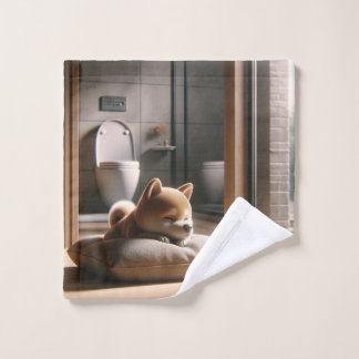 Shiba Inu Handtuch Waschlappen