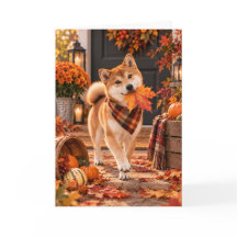 Shiba Inu Herbst-Grußkarte