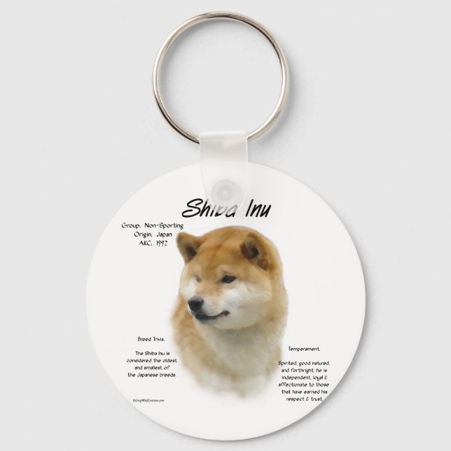 Shiba Inu History Schlüsselanhänger (Vorderseite)