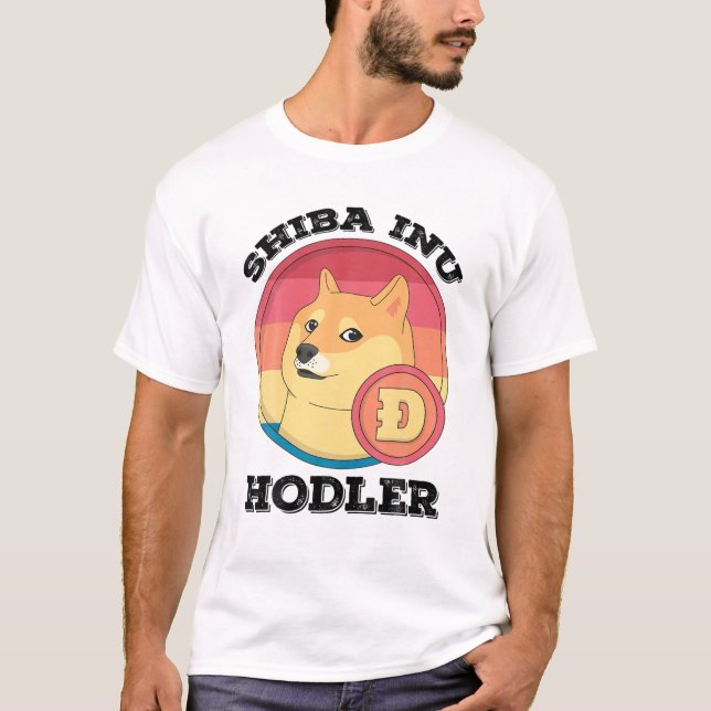 Shiba Inu Hodler Crypto Token-Münzkryptowährung T-Shirt (Vorderseite)