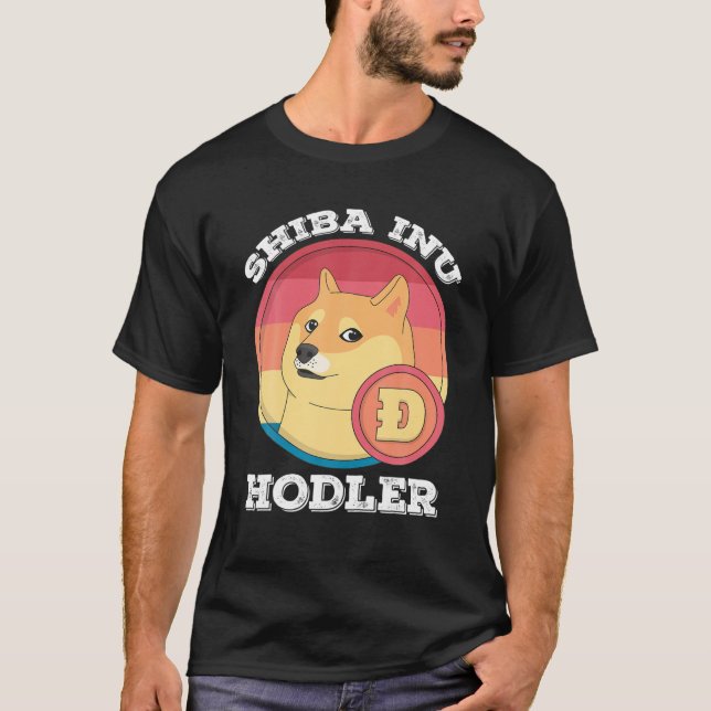 Shiba Inu Hodler Crypto Token-Münzkryptowährung T-Shirt (Vorderseite)