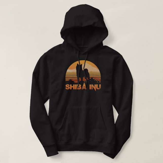 SHIBA INU Hoodie Vintag Retro Hoodie (Design vorne)