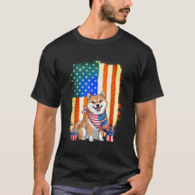 Shiba Inu Hund American Flag Hund Liebhaber 4. Jul