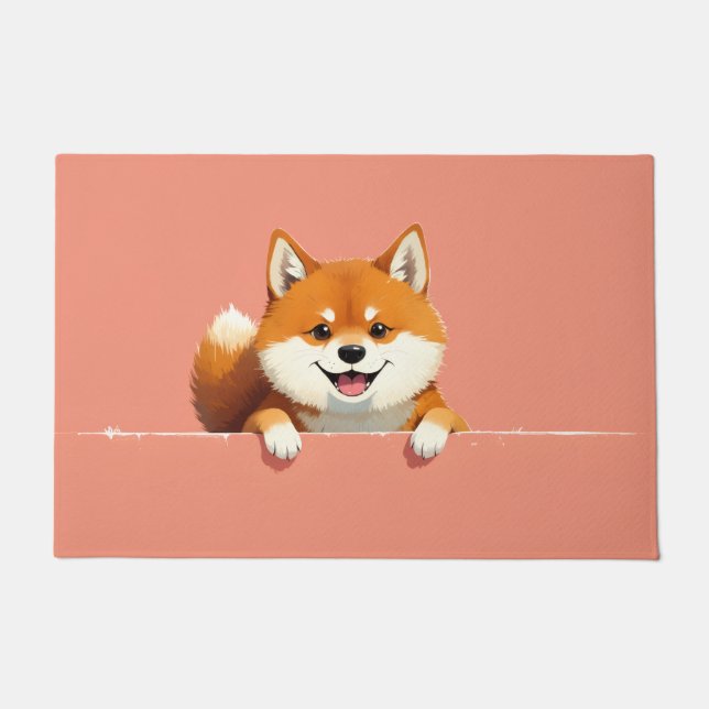 Shiba Inu Hund Fußmatte Kunst (Vorderseite)