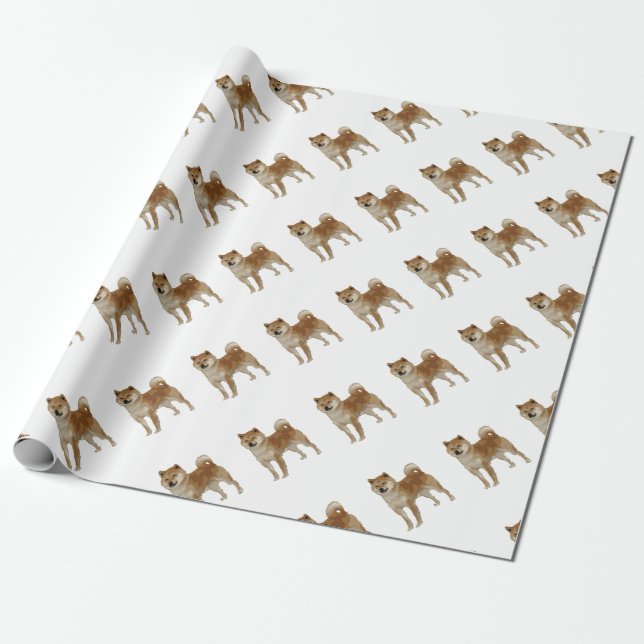 Shiba Inu Hund Geschenkpapier (Ungerollt)