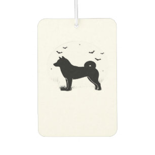 Shiba Inu Hund � Halloween Mond Silhouette Oversiz Autolufterfrischer